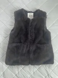 ZARA kids ファーベスト 130cm ダークグレー