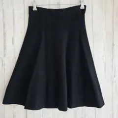 プラステ　フレアスカート　ウエストゴム 黒　M　きれいめ　上品　ベーシックのサムネイル