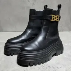 ✨美品✨バリー BALLY "GREBY" 厚底サイドゴアブーツ 黒本革プレーンのサムネイル
