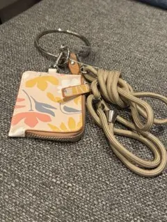 wpc.トートバッグ 花柄スマホショルダーストラップ ICカード入れ付き