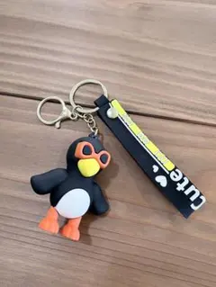 ペンギン ストラップ付きキーホルダー