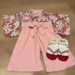 袴 ロンパース 着付け 簡単 ベビー袴 お食い初め 衣装　靴下付き