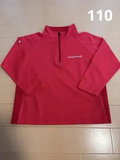 mont-bell キッズ クールロングスリーブ 長袖 レッド 110cm