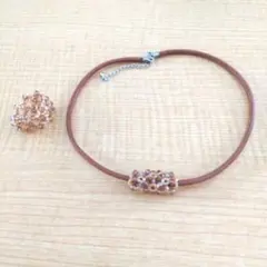 ハンドメイド ビーズ 指輪とチョーカー