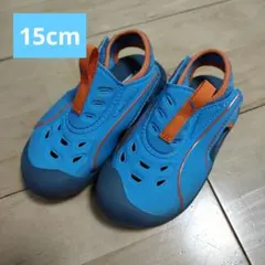 PUMA キッズ サンダル 青/オレンジ　15cm