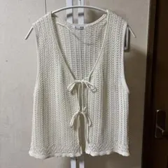 GU　透かし編みニットジレのサムネイル