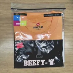 Hanes BEEFY-T 50周年記念 Tシャツ Lサイズ ライトオレンジ
