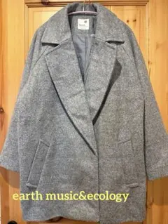 【タイムセール】アースミュージックアンドエコロジー コート グレー F フリー⁠