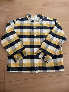 無印良品 キッズ チェックシャツ 130 ネルシャツ 長袖
