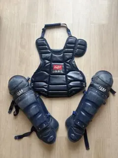 軟式野球 キャッチャー 防具 プロテクター レガース ネイビー J.S.B.Bのサムネイル