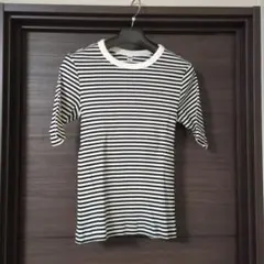 UNIQLO ストライプ 半袖ニット Mサイズ