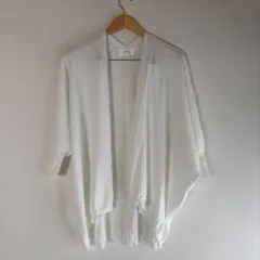 Elura ホワイト カーディガン 七 分袖