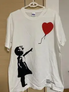 バンクシー　バルーンを持つ少女 Tシャツ Lサイズ