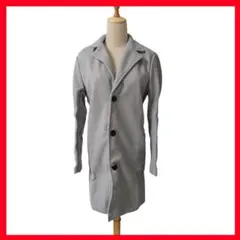 Nyan-Deux メンズ 秋冬 チェスターコート ライトグレー Lサイズ