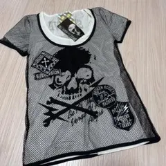 【新品未使用タグ付き】GHOST OF HARLEM スカルtシャツ メッシュのサムネイル