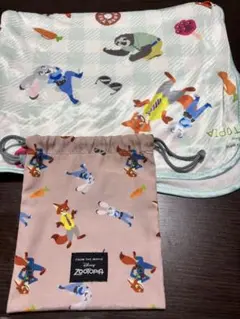 ズートピア キャラクター 巾着とブランケットセット