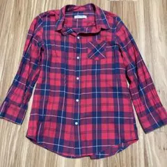 レディース 長袖 チェックシャツ L