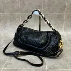 y2k 00s ÉLITE 本革 レザー パンチング 3WAY ショルダーバッグ - メルカリ