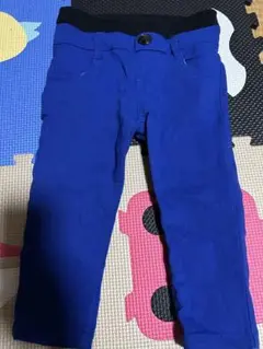 青色スリムフィットパンツ 120cm