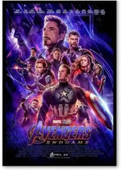 【フレーム付-黒-】 映画ポスター アベンジャーズ エンドゲーム US版 mi1