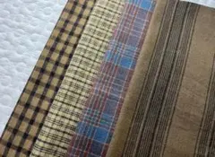 パッチワークにおすすめカントリー チェック柄4枚セット②