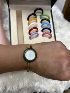 GUCCI 腕時計(クォーツ) 交換用リング付き