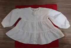 Samansa Mos2 フリル付き長袖シャツ 110