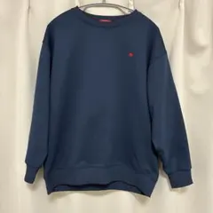 【美品】POLO BCS 別注 ロゴ刺繍 クルーネック スウェット ネイビー L