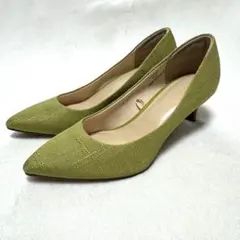 【美品】GU サイズ23.0 パンプス ライトグリーン