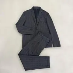 ikka lounge セットアップ グレー系　チェック　L