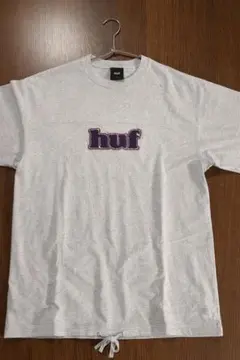 【人気】HUF スウェット グレー ロゴ刺繍 ドローコード