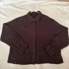 ユニクロ　シャツ　ブラウン