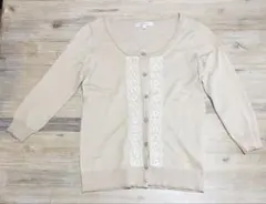 グローブ　grove カーディガン　 レース　お花　ビジュー　パールのサムネイル