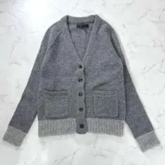 rag&bone アルパカ モヘヤ ニットカーディガン グレー シャギー S