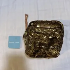 Samantha Thavasa スパンコール ポーチ ゴールド