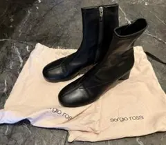 【美品】sergio rossi 黒レザーブーツ ラム革のサムネイル