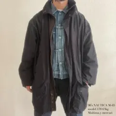 90’s NAUTICA ミリタリーフィールドパーカ希少ブラック ライナー無し