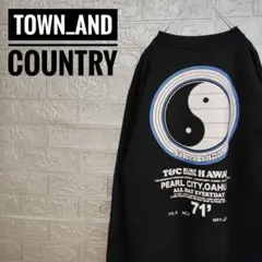 タウンアンドカントリーT&Cヴィンテージ古着スウェットトレーナー黒LL