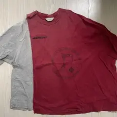 Jieda 赤 グレー Tシャツ