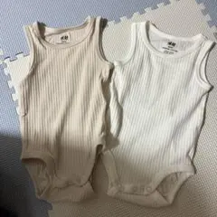 H&M ベビー ボディスーツ 2枚セット オーガニックコットン 60〜70㎝