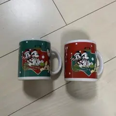 ミッキーマウス クリスマスマグカップ 2個セット