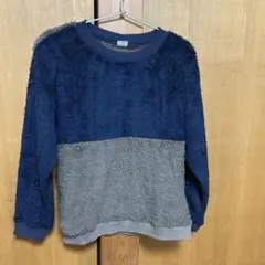フリース ネイビー グレー トレーナー