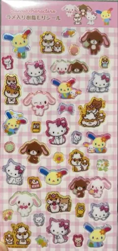 サンリオ ラメ入り樹脂もりシール サンリオキャラクターズ ボンボンドロップシール