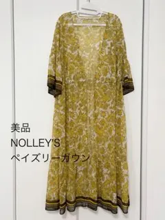 美品　NOLLEY'S ペイズリー柄　ロングワンピース　ガウンのサムネイル