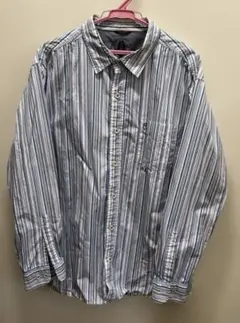 ストライプ コットン 長袖シャツ
