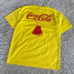 コカ・コーラ 背面ビッグロゴTシャツ Mサイズ イエローUnited Athle