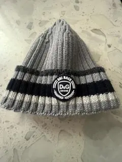 D&G ドルチェ&ガッバーナ　ニット帽　ジュニア　グレー　キッズ