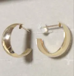ジュエリーツツミ　K10 フープピアス　イエローゴールド　TSUTSUMI