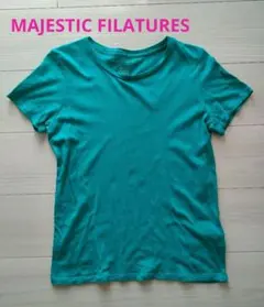 MAJESTIC FILATURES Tシャツ シルクタッチ ターコイズのサムネイル