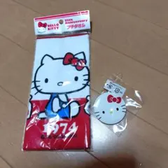 Hello Kitty 35周年記念 プチタオル 1974　キティ　バッチセット
